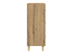 Aparador de roble hecho a mano 34 x 69,5 x 90 cm Madera de ingeniería