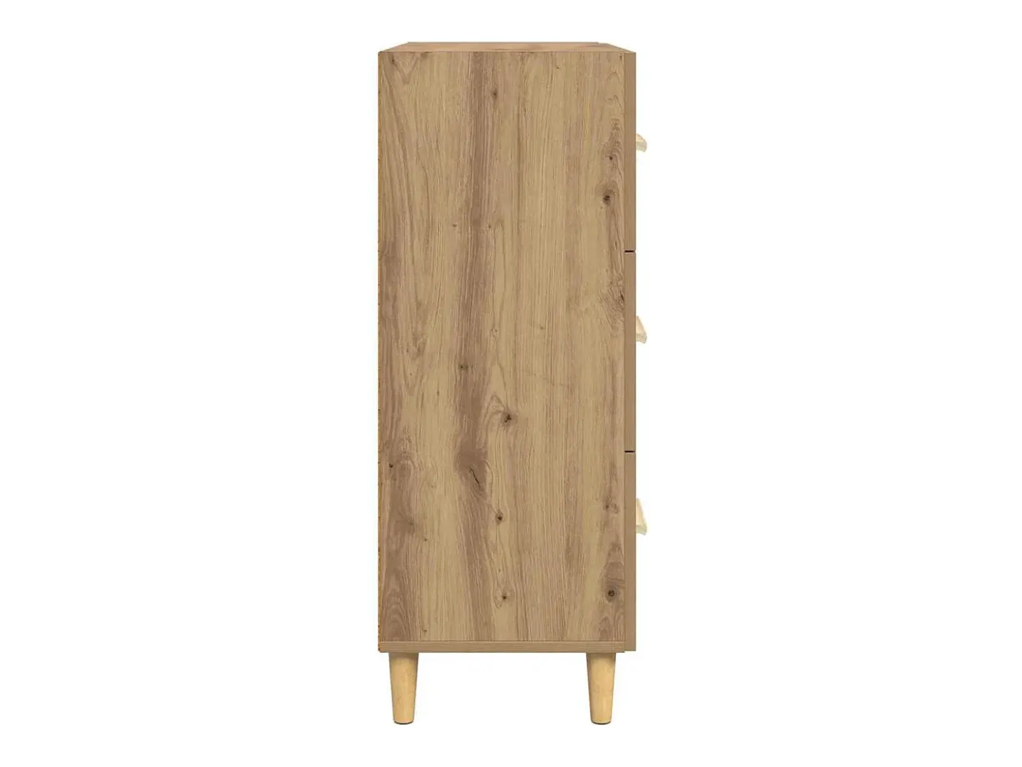 Aparador de roble hecho a mano 34 x 69,5 x 90 cm Madera de ingeniería