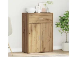 Aparador de roble hecho a mano 79 x 38 x 80 cm Madera de ingeniería