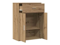 Aparador de roble hecho a mano 79 x 38 x 80 cm Madera de ingeniería