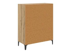 Aparador de roble hecho a mano 32,5 x 69,5 x 90 cm Madera de ingeniería