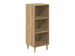 Aparador de roble hecho a mano 32,5 x 34,5 x 90 cm Madera de ingeniería