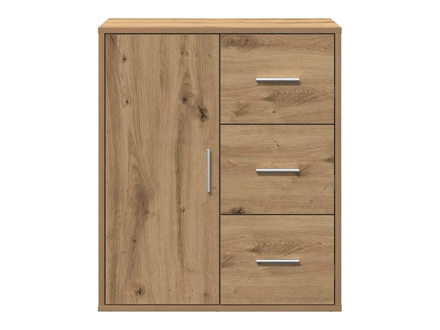 Aparador de roble hecho a mano 60 x 31 x 70 cm Madera de ingeniería