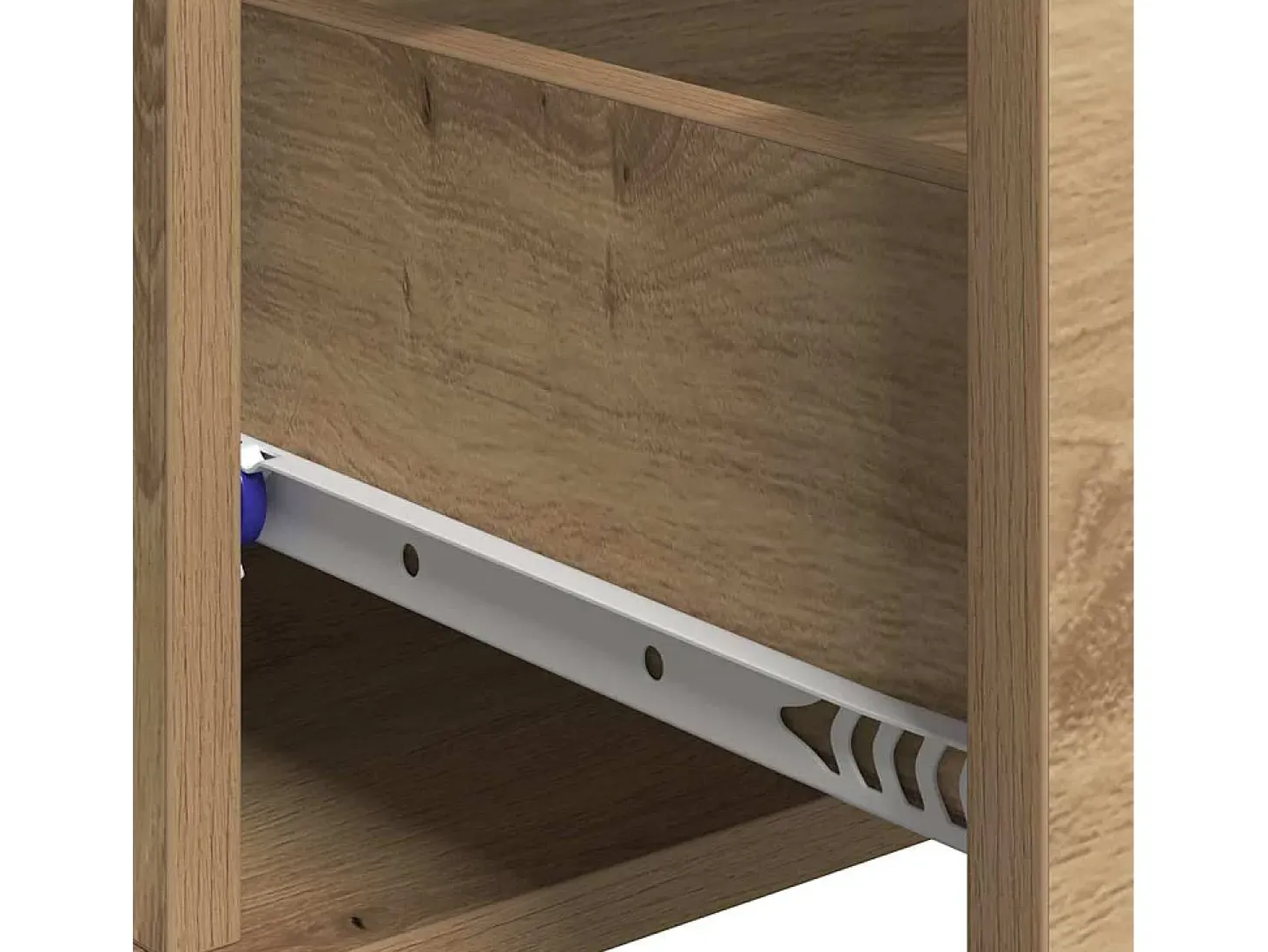Aparador de roble hecho a mano 60 x 31 x 70 cm Madera de ingeniería