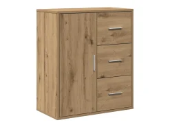 Aparador de roble hecho a mano 60 x 31 x 70 cm Madera de ingeniería