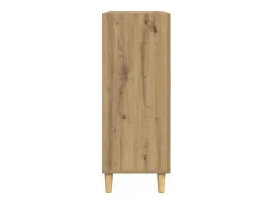 Aparador de roble hecho a mano 34 x 69,5 x 90 cm Madera de ingeniería