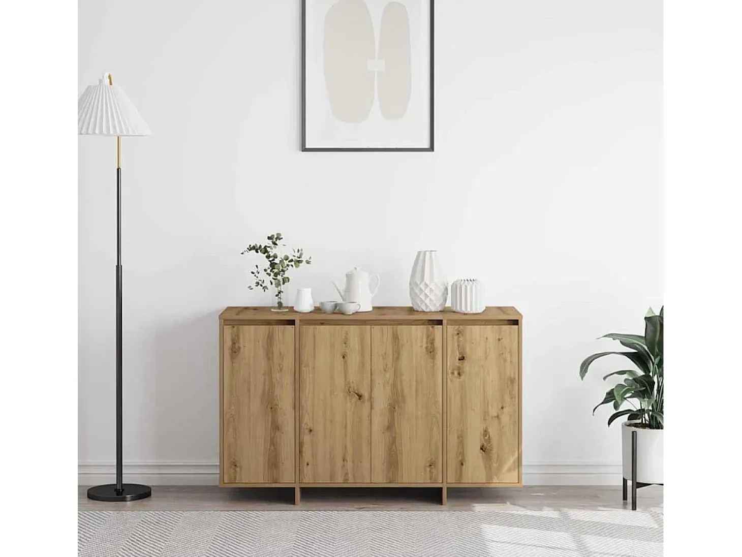 Aparador de roble Madera de ingeniería hecha a mano 120 x 41 x 75 cm