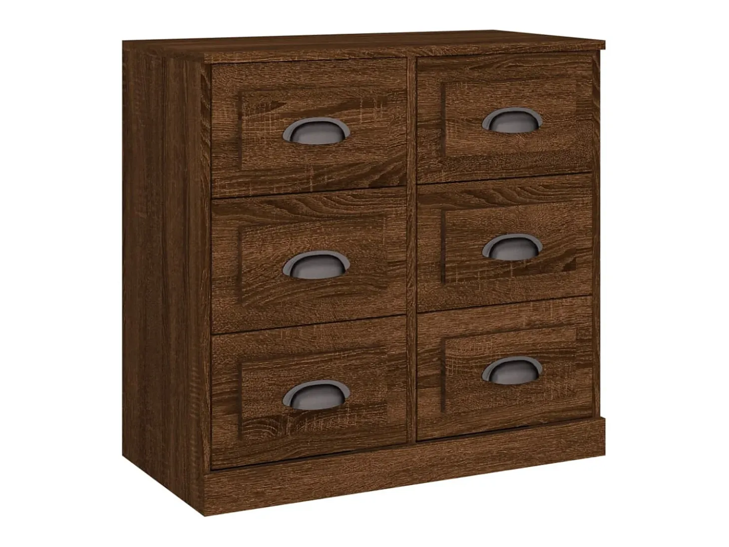 Aparador de roble marrón 70x35,5x67,5 cm Madera de ingeniería