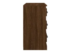 Aparador de roble marrón 70x35,5x67,5 cm Madera de ingeniería