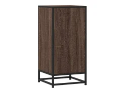 Aparador de roble marrón 35,5x35x76 cm madera contrachapada y metal