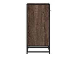 Aparador de roble marrón 35,5x35x76 cm madera contrachapada y metal