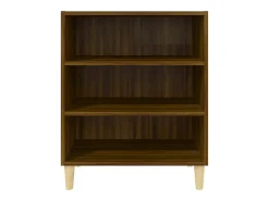 Aparador de roble marrón 57x35x70 cm madera de ingeniería