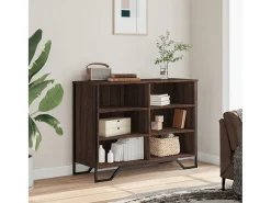 Aparador de roble marrón 101x35,5x74,5 cm madera de ingeniería