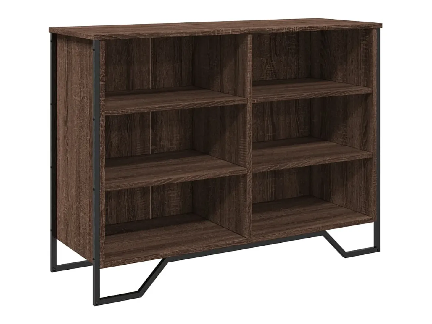 Aparador de roble marrón 101x35,5x74,5 cm madera de ingeniería