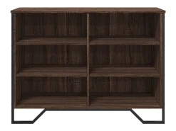 Aparador de roble marrón 101x35,5x74,5 cm madera de ingeniería