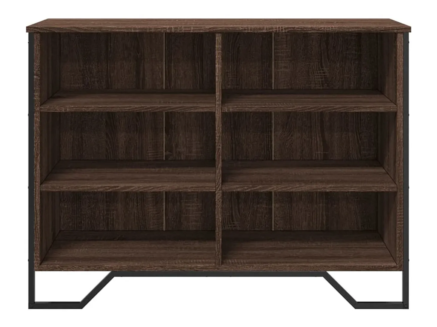 Aparador de roble marrón 101x35,5x74,5 cm madera de ingeniería
