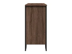 Aparador de roble marrón 101x35,5x74,5 cm madera de ingeniería