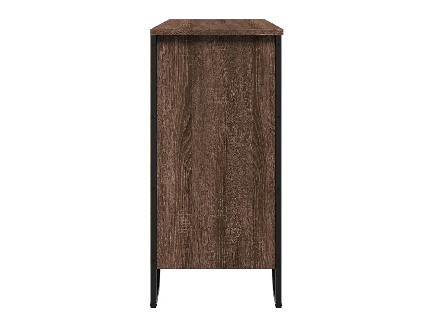 Aparador de roble marrón 101x35,5x74,5 cm madera de ingeniería