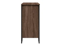 Aparador de roble marrón 78x35,5x74,5 cm madera de ingeniería