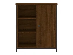 Aparador de roble marrón 70x30x80 cm madera de ingeniería