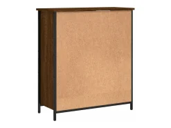 Aparador de roble marrón 70x30x80 cm madera de ingeniería