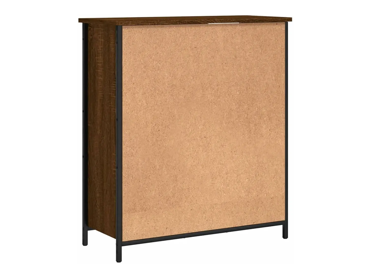 Aparador de roble marrón 70x30x80 cm madera de ingeniería