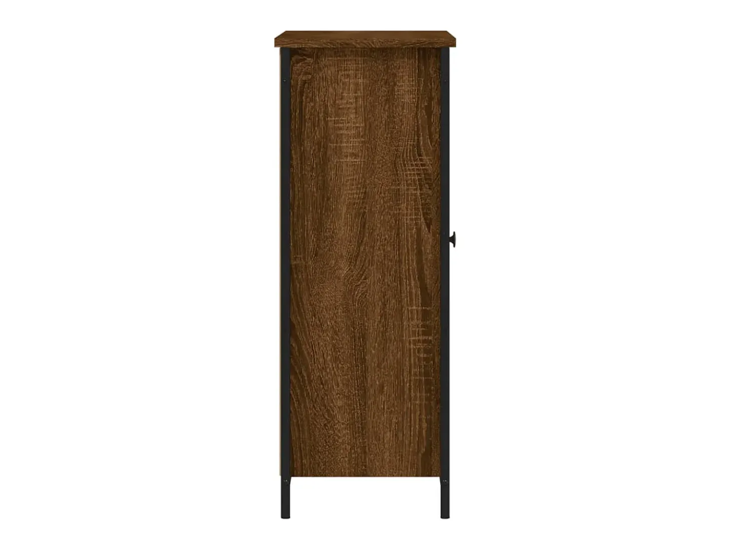 Aparador de roble marrón 70x30x80 cm madera de ingeniería