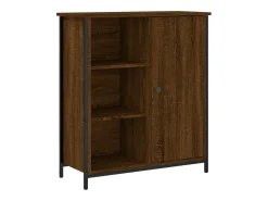 Aparador de roble marrón 70x30x80 cm madera de ingeniería