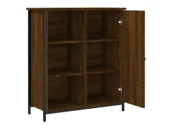 Aparador de roble marrón 70x30x80 cm madera de ingeniería