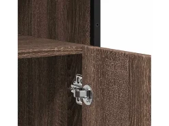 Aparador de roble marrón 100x35x76 cm madera de ingeniería