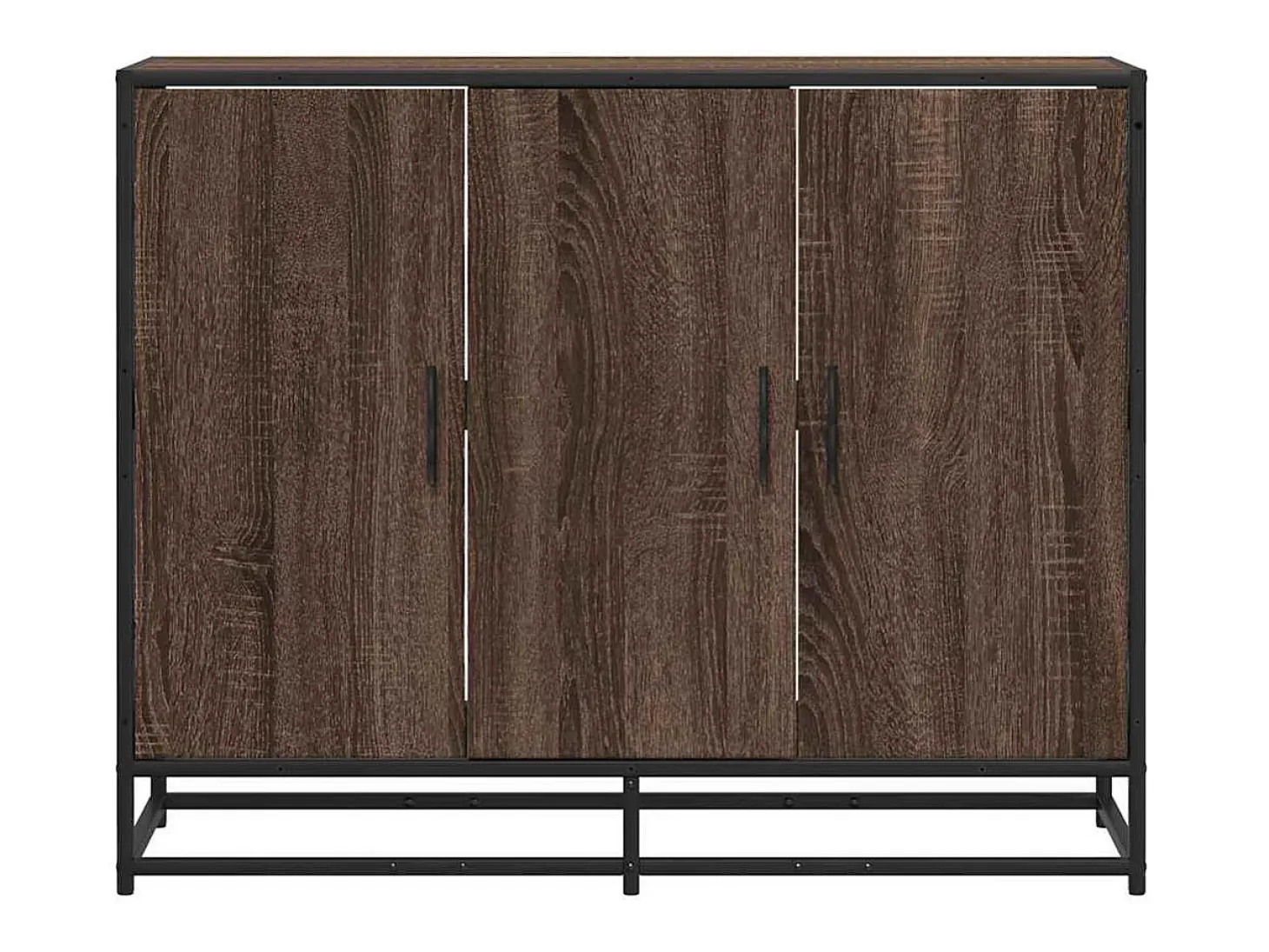 Aparador de roble marrón 94x35x76 cm madera de ingeniería