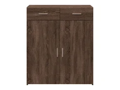 Aparador de roble marrón 80x42,5x93 cm madera de ingeniería