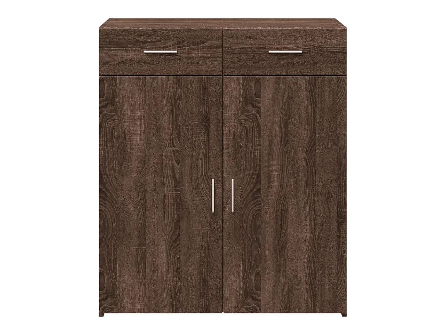 Aparador de roble marrón 80x42,5x93 cm madera de ingeniería