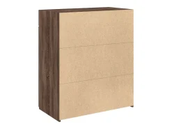 Aparador de roble marrón 80x42,5x93 cm madera de ingeniería