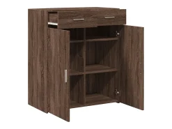 Aparador de roble marrón 80x42,5x93 cm madera de ingeniería