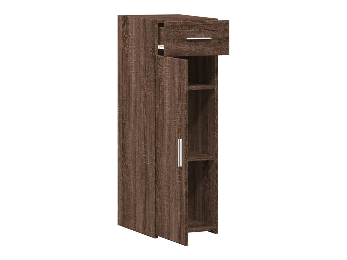 Aparador de roble marrón 30x42,5x93 cm madera de ingeniería