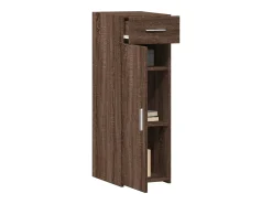 Aparador de roble marrón 30x42,5x93 cm madera de ingeniería