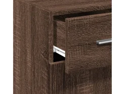 Aparador de roble marrón 30x42,5x93 cm madera de ingeniería