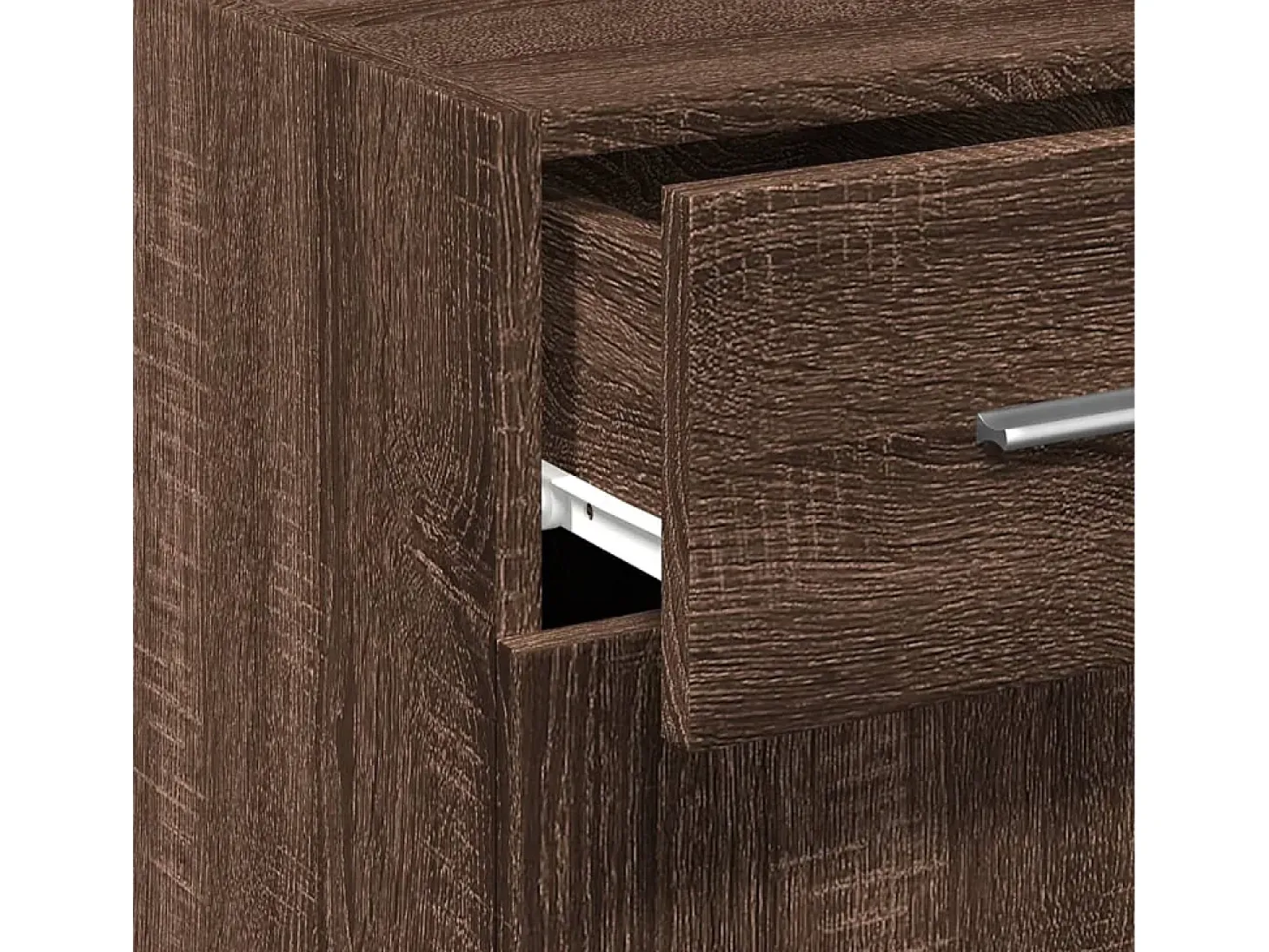 Aparador de roble marrón 30x42,5x93 cm madera de ingeniería