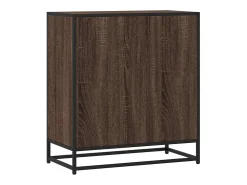 Aparador de roble marrón 68x35x76 cm madera de ingeniería
