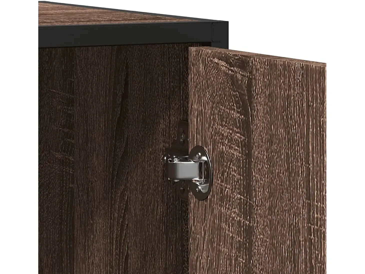 Aparador de roble marrón 92x35x76 cm Madera de ingeniería