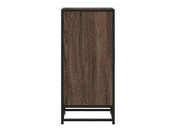 Aparador de roble marrón 35,5x35x76 cm madera contrachapada y metal