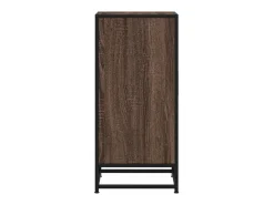 Aparador de roble marrón 35,5x35x76 cm madera contrachapada y metal