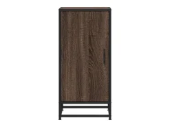 Aparador de roble marrón 35,5x35x76 cm madera contrachapada y metal