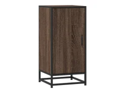 Aparador de roble marrón 35,5x35x76 cm madera contrachapada y metal