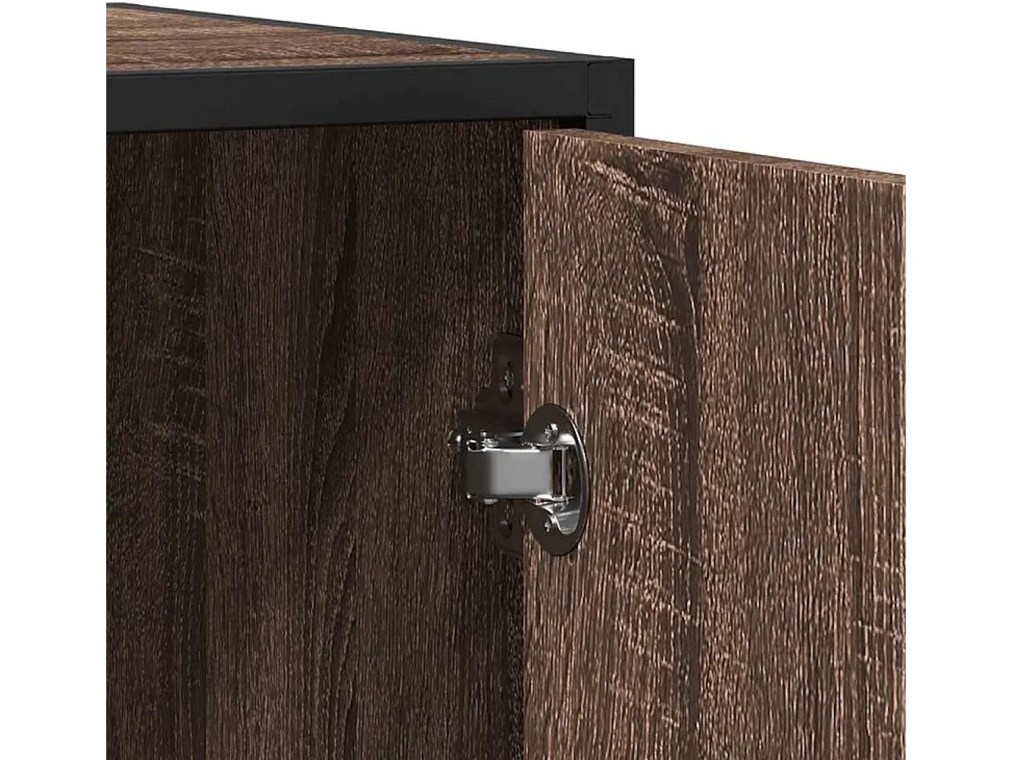 Aparador de roble marrón 92x35x76 cm Madera de ingeniería