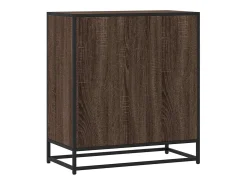 Aparador de roble marrón 68x35x76 cm madera de ingeniería