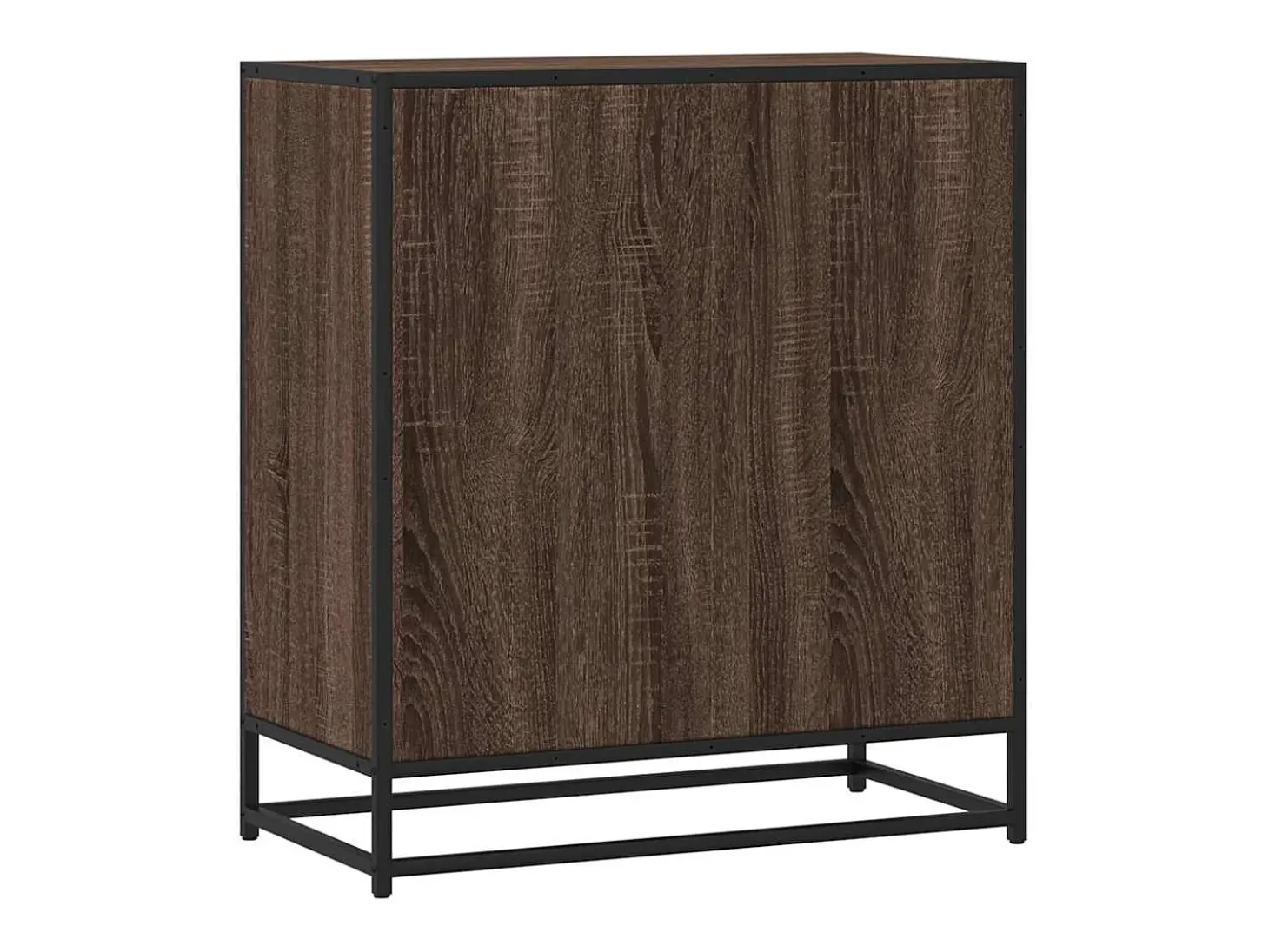 Aparador de roble marrón 68x35x76 cm madera de ingeniería