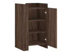 Aparador de roble marrón 45x35x75 cm madera de ingeniería