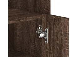Aparador de roble marrón 45x35x75 cm madera de ingeniería